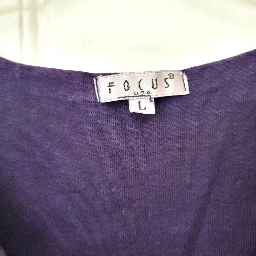Lagen Look Art to Wear Vintage Printed Vest Purple - Picture 3 of 5
